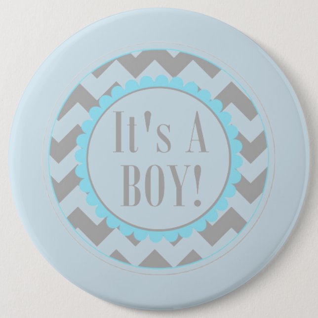 Badge Rond 15,2 Cm C'est un garçon (Devant)