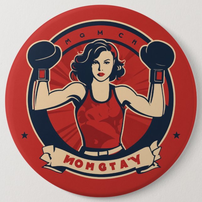Badge Rond 15,2 Cm champion de boxe (Devant)