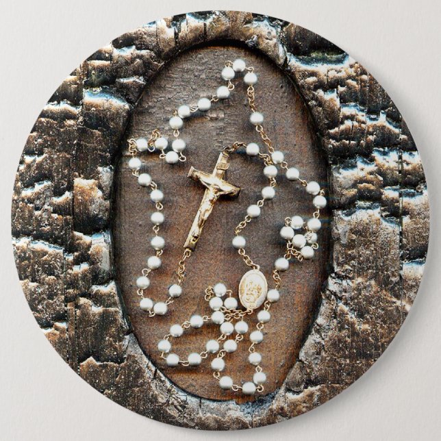Badge Rond 15,2 Cm Chapelet (Devant)