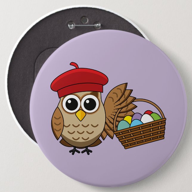 Badge Rond 15,2 Cm Chasse aux oeufs de Pâques (Devant & derrière)