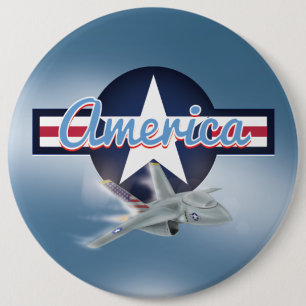 Badge Rond 15,2 Cm Chasseur à réaction américain