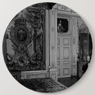 Badge Rond 15,2 Cm Château de Versailles vintage Louis XV Chambres d'