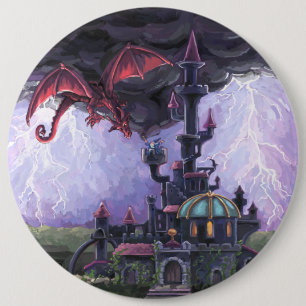 Badge Rond 15,2 Cm Château du dragon
