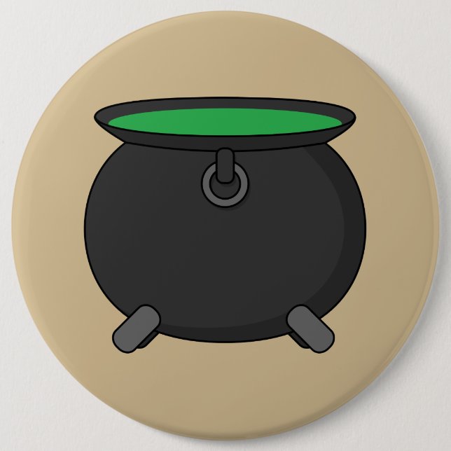 Badge Rond 15,2 Cm Chaudron de sorcière (Devant)