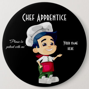 Badge Rond 15,2 Cm Chef Apprentice 2, Bouton rond