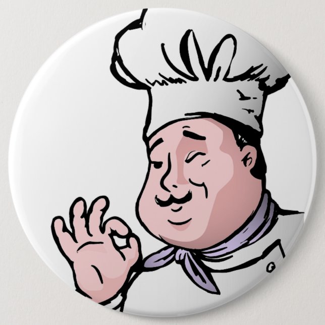 BADGE ROND 15,2 CM CHEF GOURMET (Devant)