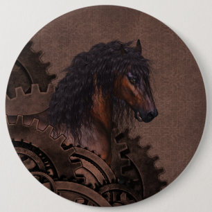 Badge Rond 15,2 Cm Cheval de vapeur