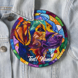 Badge Rond 15,2 Cm Chien Chien Chien Chien Chien Plume Design Pinceau