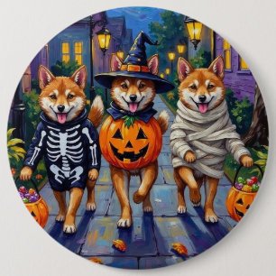 Badge Rond 15,2 Cm Chiens Shiba Inu en costumes d'Halloween