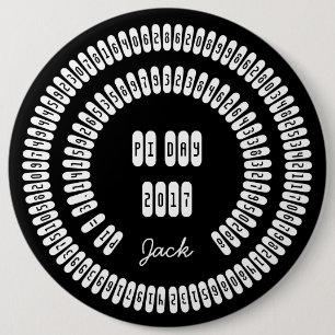 Badge Rond 15,2 Cm Chiffres de mathématiques de la Joyeuse Journée