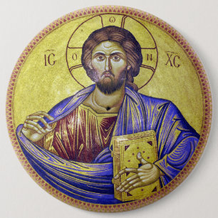 Badge Rond 15,2 Cm Christ Pantocrator