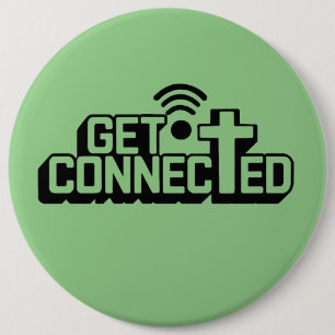 Badge Rond 15,2 Cm Christian Get Connected