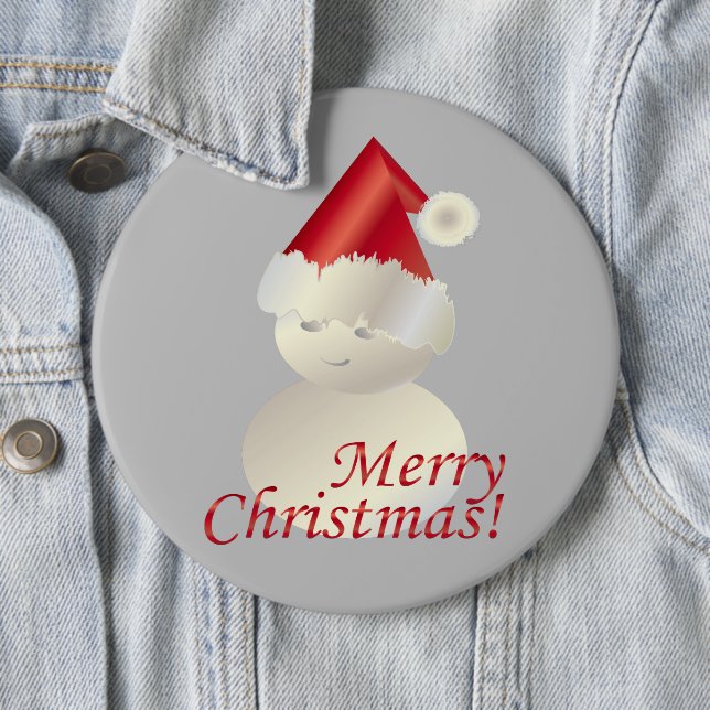 Badge Rond 15,2 Cm Christmas Snowman (En situation)