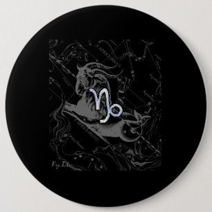 Badge Rond 15,2 Cm Chrome comme Capricorn Zodiac Connexion Hevelius