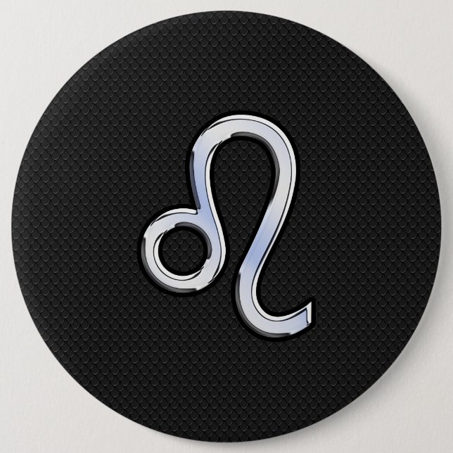 Badge Rond 15,2 Cm Chrome moderne comme Leo Connexion peau de serpent (Devant)