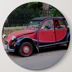 Badge Rond 15,2 Cm Citroen 2 CV Charleston
