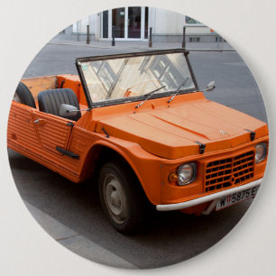 Badge Rond 15,2 Cm Citroen orange Mehari