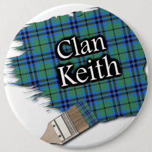 Badge Rond 15,2 Cm Clan Keith Tartan Peinture Brush