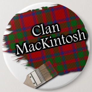 Badge Rond 15,2 Cm Clan MacKintosh Peinture Tartan