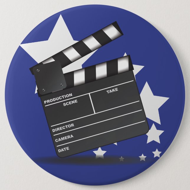 Badge Rond 15,2 Cm Clapet de cinéma (Devant)