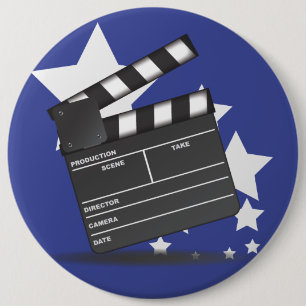 Badge Rond 15,2 Cm Clapet de cinéma