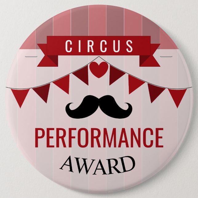 Badge Rond 15,2 Cm Classic Circus Poster Children's Birthday Party (Devant)
