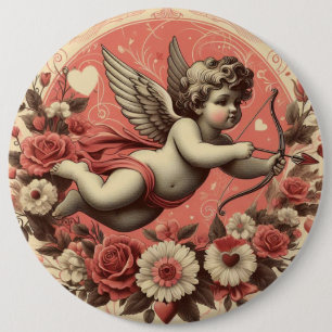 Badge Rond 15,2 Cm Classic/Vintage/Retro Saint-Valentin cupide