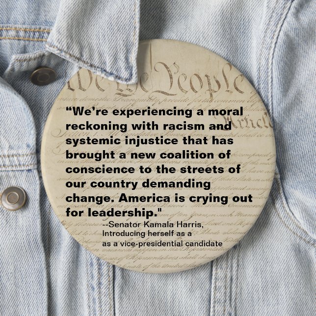 Badge Rond 15,2 Cm Coalition pour la conscience Nous le peuple Kamala (En situation)