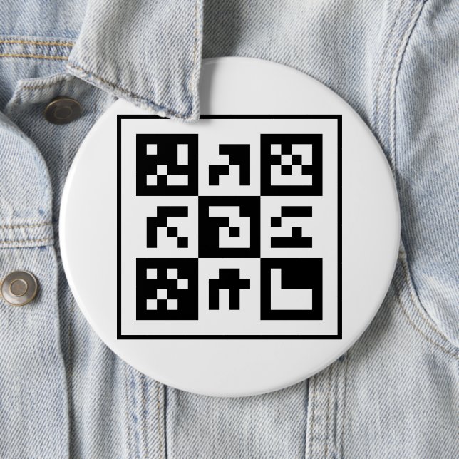 Badge Rond 15,2 Cm code qr (En situation)