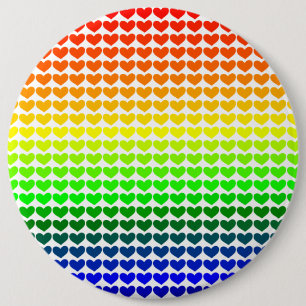 BADGE ROND 15,2 CM COEURS EN COURS