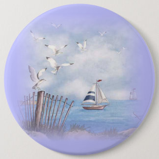 Badge Rond 15,2 Cm COLOSSAL Beach Scene, 6 inch Backpack Pins buttons