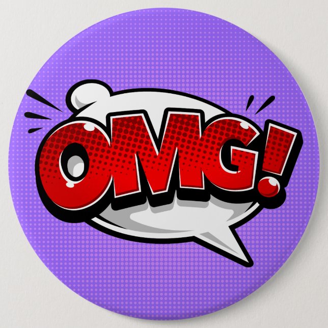 Badge Rond 15,2 Cm Comic Book OMG ! (Devant)