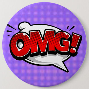 Badge Rond 15,2 Cm Comic Book OMG !