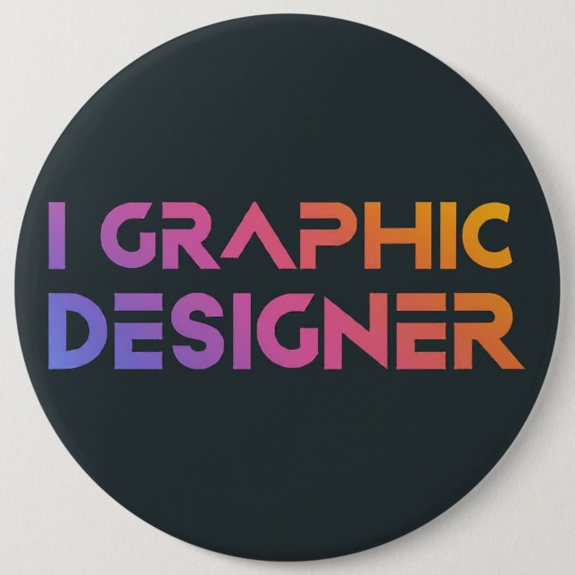 Badge Rond 15,2 Cm Concepteur graphique professionnel (Devant)