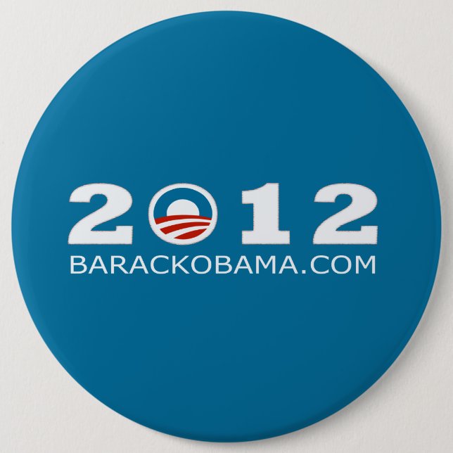 Badge Rond 15,2 Cm Conception 2012 de réélection de Barack Obama (Devant)