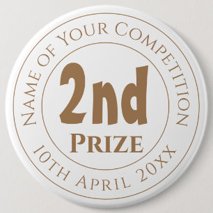 Badge Rond 15,2 Cm Concours 2e Prix Trophée