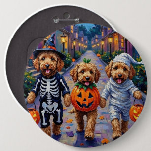 Badge Rond 15,2 Cm Costumes d'Halloween pour Goldendoodle allant cher