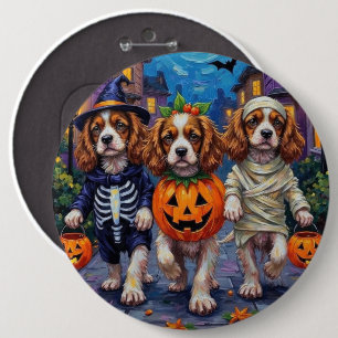 Badge Rond 15,2 Cm Costumes d'Halloween pour Spaniel Cavalier King Ch
