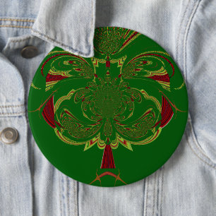 Badge Rond 15,2 Cm Couronne verte