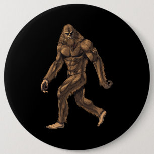 Badge Rond 15,2 Cm Créature Cryptid Bigfoot