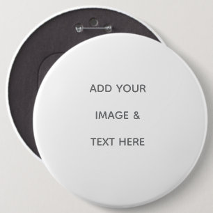 Badge Rond 15,2 Cm Créez votre propre blanc 