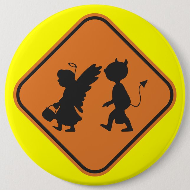 Badge Rond 15,2 Cm Croisement de Halloween (Devant)