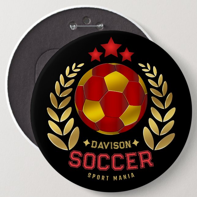 Badge Rond 15,2 Cm Custom Soccer Emblem Art (Devant & derrière)