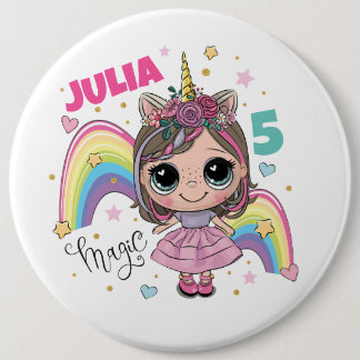 Badge Rond 15,2 Cm Cute Doll Birthday Pin