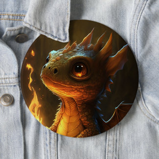 Badge Rond 15,2 Cm Cute Dragon