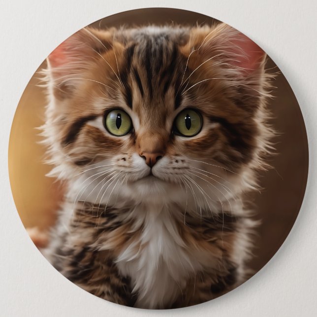Badge Rond 15,2 Cm Cute Kitten (Devant)