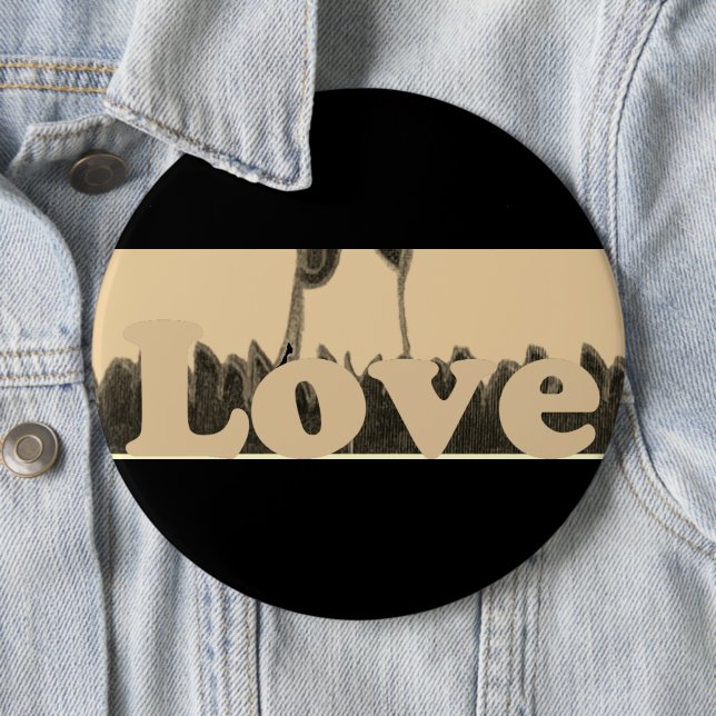 Badge Rond 15,2 Cm Cute Nice & Lovely J'aime (En situation)