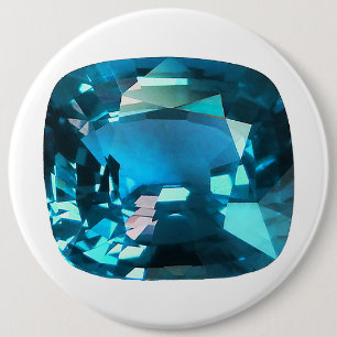 Badge Rond 15,2 Cm Cyan Sky Blue