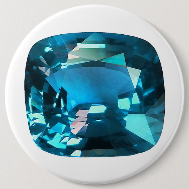 Badge Rond 15,2 Cm Cyan Sky Blue (Devant)