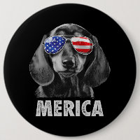 Dachshund 4th of July Merica Men American Flag Sun